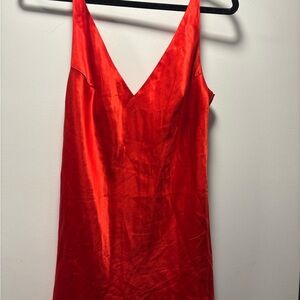 Silk Red Slip Dress